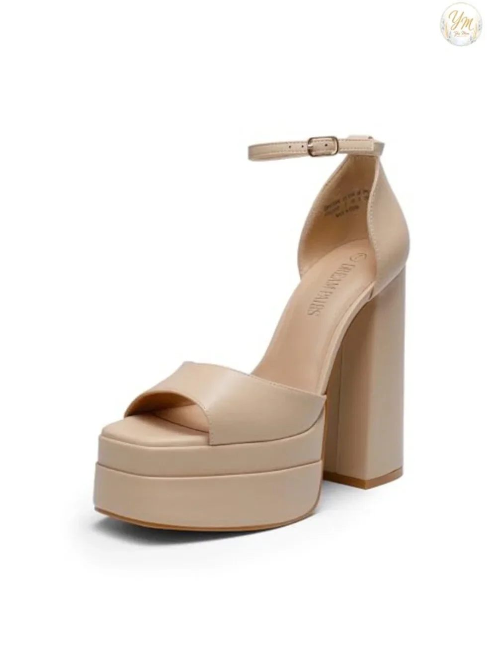 Platform Chunky Heel Sandals with Ankle Strap